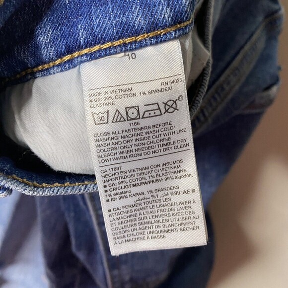 Old Navy Womens Sz 10 Distressed Boyfriend ankle jeans mid rise raw hem - Picture 8 of 15